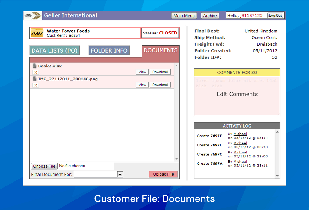 Geller Portal screenshot 2